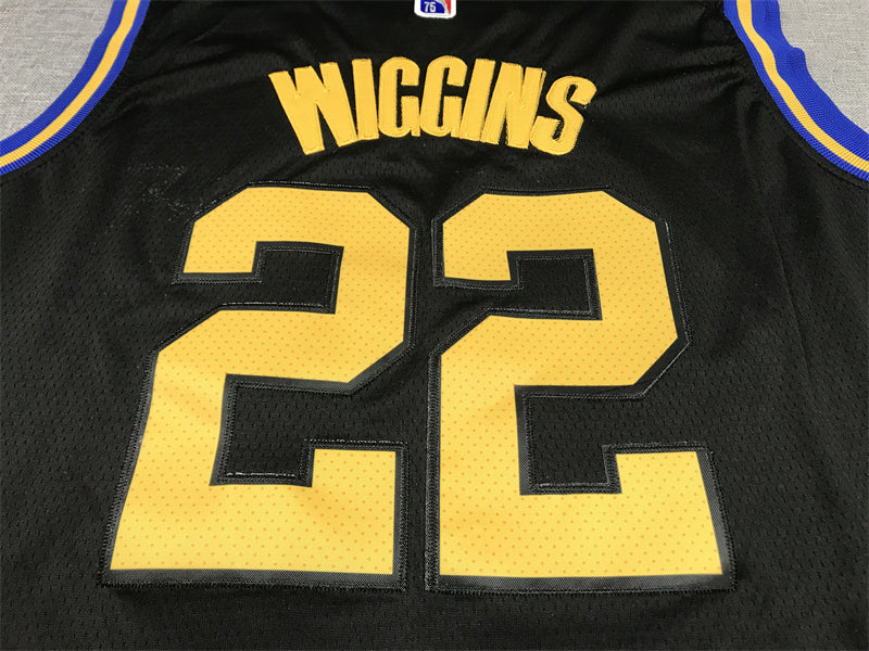 Men's Golden State Warriors Andrew Wiggins #22 City Edition Black Classic Jersey