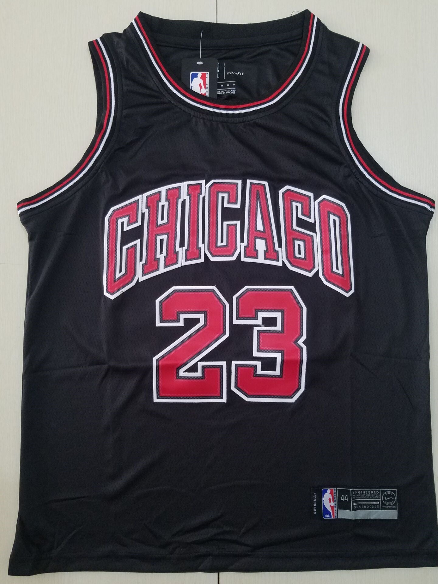 Men's Chicago Bulls Michael Jordan #23 Black Fast Break Replica Player Jersey