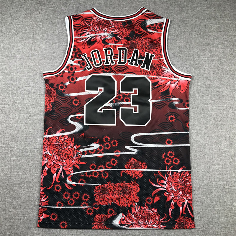 Men's Chicago Bulls Michael Jordan #23 Year of Rabbit Edition Hardwood Classics Swingman Jersey