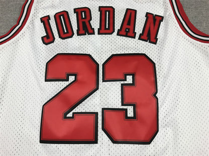 Men's Chicago Bulls Michael Jordan White 1997-98 Hardwood Classics Player Jersey