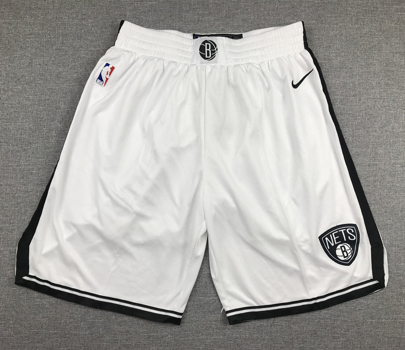 Men's Brooklyn Nets White Basketball Shorts