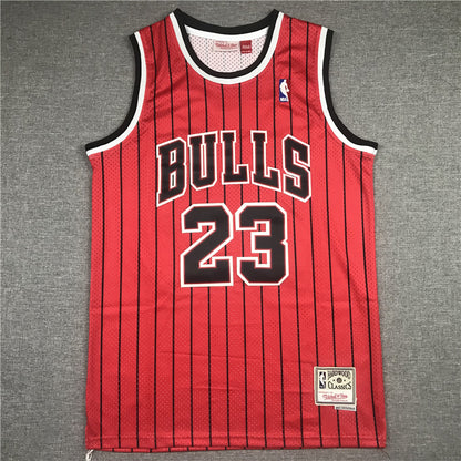 Men's Chicago Bulls Michael Jordan #23 Red Hardwood Classics Authentic Jersey