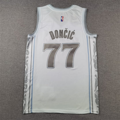 Men's Dallas Mavericks Luka Doncic #77 White 2024/25 Swingman Player Jersey - City Edition