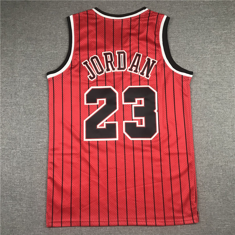 Men's Chicago Bulls Michael Jordan #23 Red Hardwood Classics Authentic Jersey