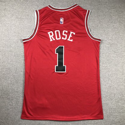 Men's Chicago Bulls Derrick Rose #1 Red Swingman Jersey