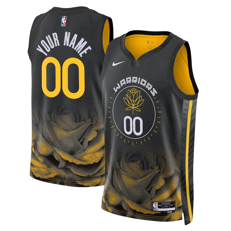 Men's Golden State Warriors Black 2022/23 Swingman Custom Jersey - City Edition