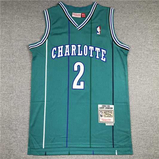 Men's Charlotte Hornets Larry Johnson 1992-93 Hardwood Classics Swingman Jersey