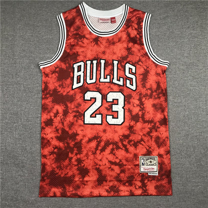 Men's Chicago Bulls Michael Jordan #23 Red Galaxy Swingman Jersey