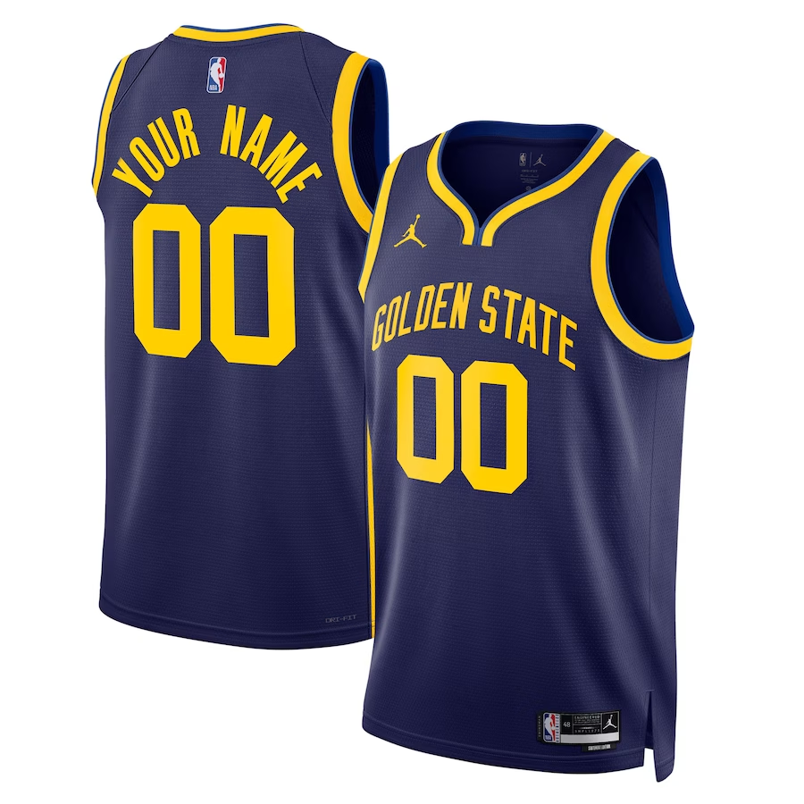 Men's Golden State Warriors Navy 2022/23 Swingman Custom Jersey - Statement Edition