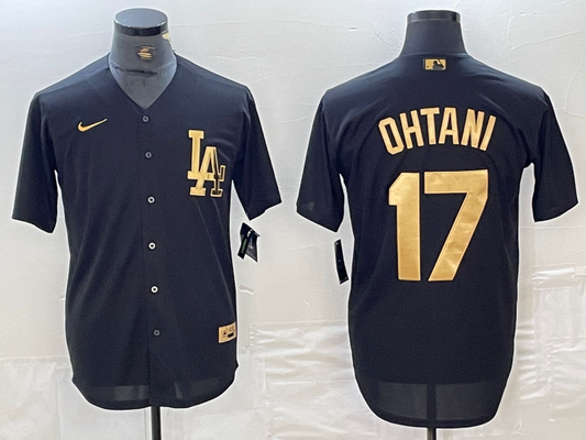 Men's Los Angeles Dodgers Shohei Ohtani #17 Black Alternate Limited Player Jersey