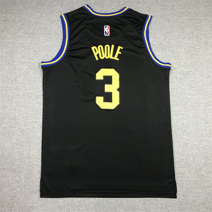 Men's Golden State Warriors Jordan Poole #3 City Edition Black Classic Jersey