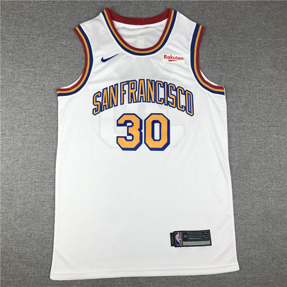 Men's Golden State Warriors Stephen Curry #30 White Classic Player Jersey