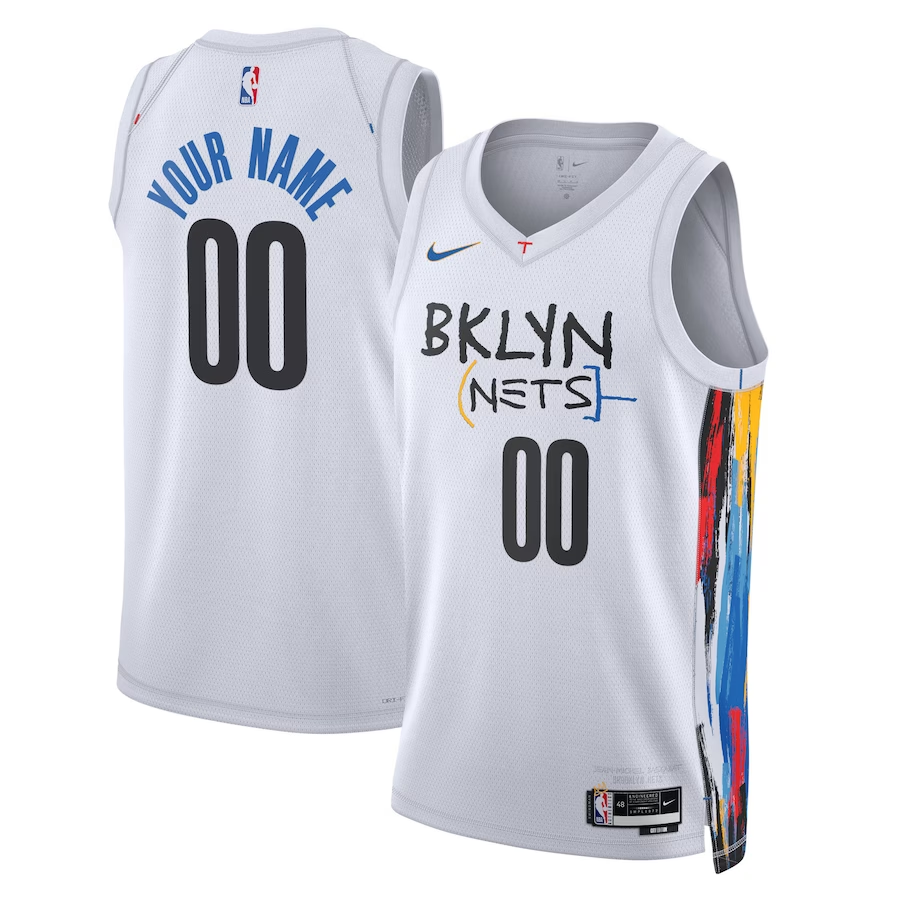 Men's Brooklyn Nets White 2022/23 Swingman Custom Jersey - City Edition