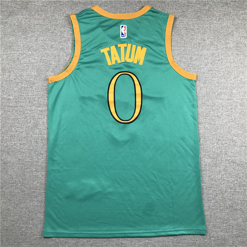 Men's Boston Celtics Jayson Tatum #0 NBA Green Swingman Player Jersey