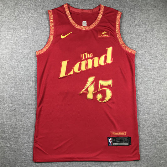 Men's Cleveland Cavaliers Donovan Mitchell #45 Wine 2023/24 Swingman Jersey - City Edition