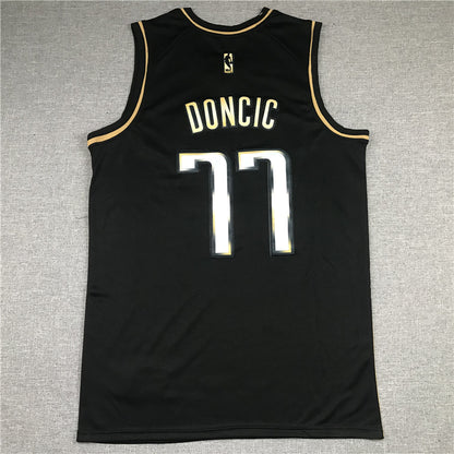 Men's Dallas Mavericks Luka Doncic #77 Swingman Player Jersey Black