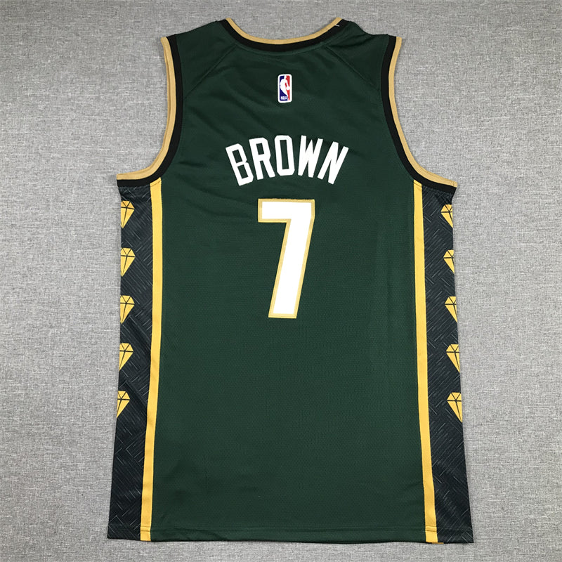 Men's Boston Celtics Jaylen Brown #7 Green 2022/23 Swingman Jersey - City Edition