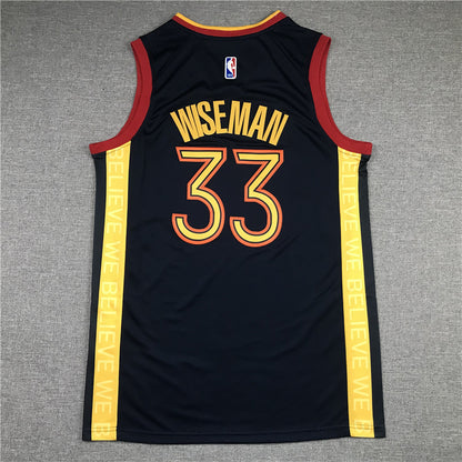 Men's Golden State Warriors James Wiseman #33 Navy Hardwood Classics Jersey