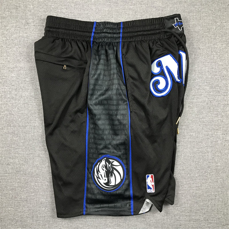 Men's Dallas Mavericks Black 2023/24 Pocket Shorts City Edition