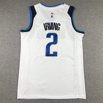 Men's Dallas Mavericks Kyrie Irving #2 White Fast Break Replica Jersey - Association Edition