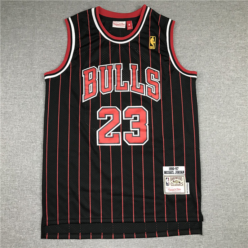 Men's Chicago Bulls Michael Jordan #23 Black Classics 1996-97 Authentic Jersey