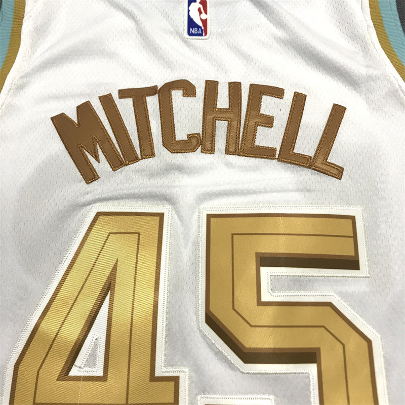 Men's Cleveland Cavaliers Donovan Mitchell #45 The Land White City Edition Jersey