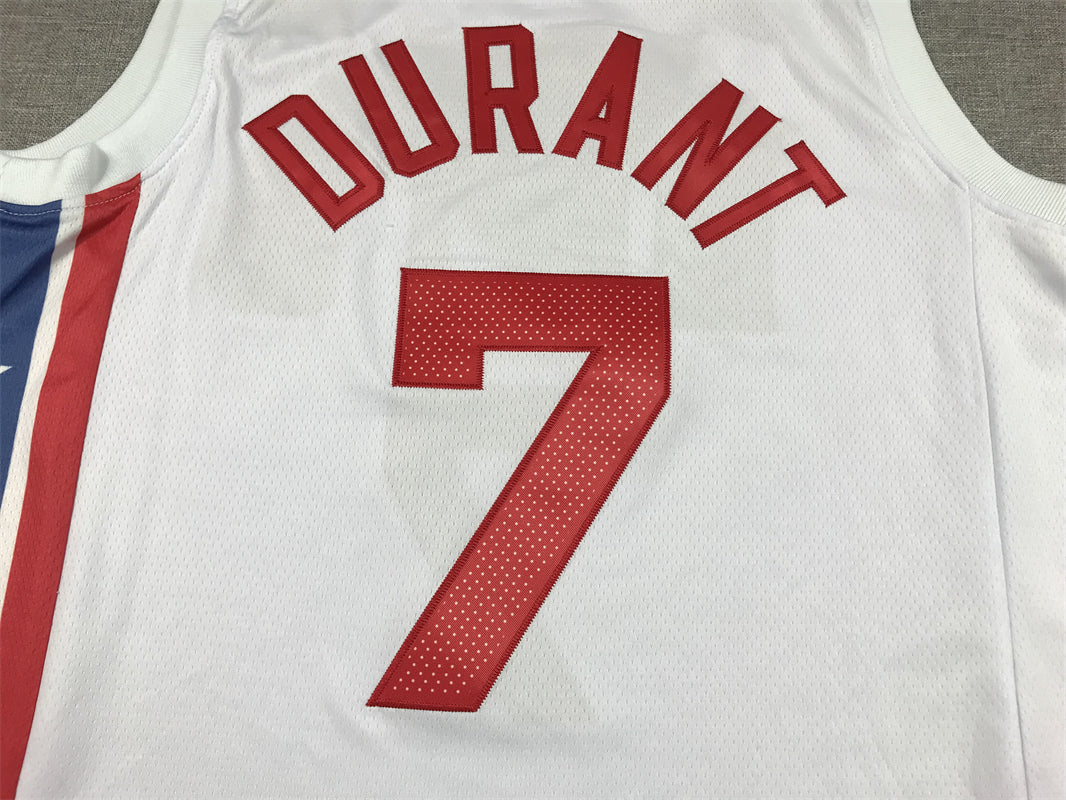 Men's Brooklyn Nets Kevin Durant #7 White 2022/23 Swingman Jersey - Classic Edition