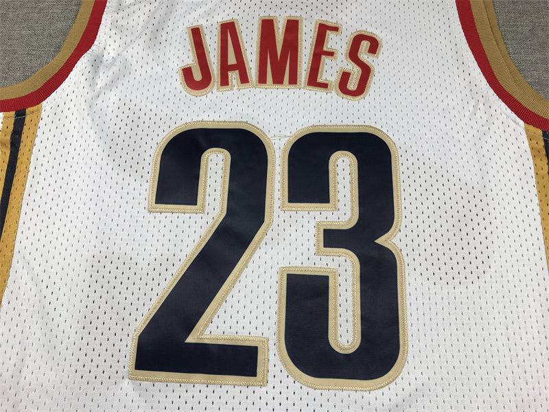 Men's Cleveland Cavaliers LeBron James #23 White 2003-04 Hardwood Classics Swingman Jersey