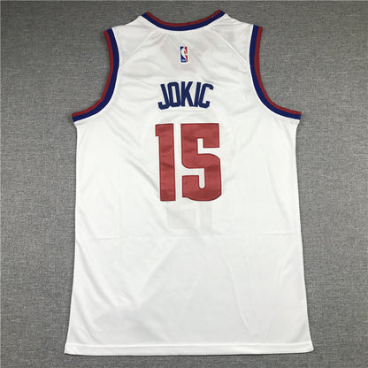 Men's Denver Nuggets Nikola Jokic #15 White Swingman Jersey - Reward version