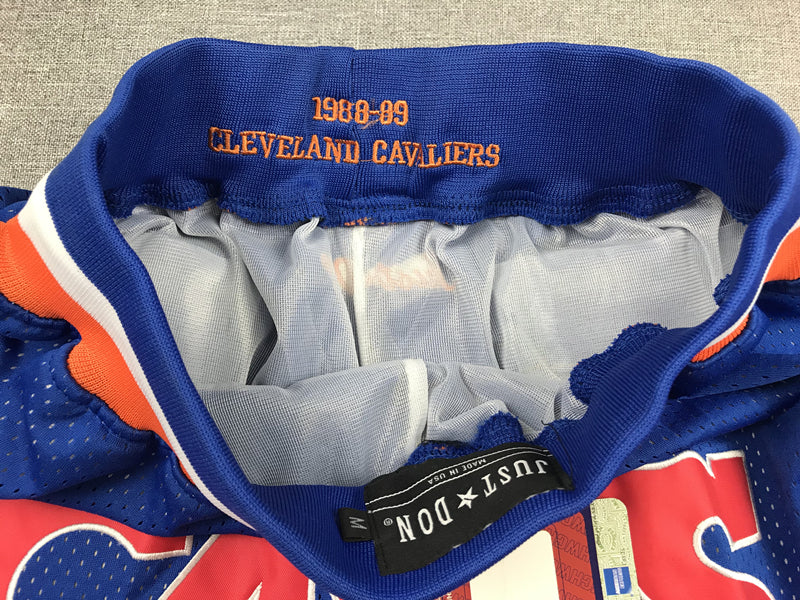 Men's Cleveland Cavaliers Blue 1988-89 Hardwood Classics Basketball Shorts