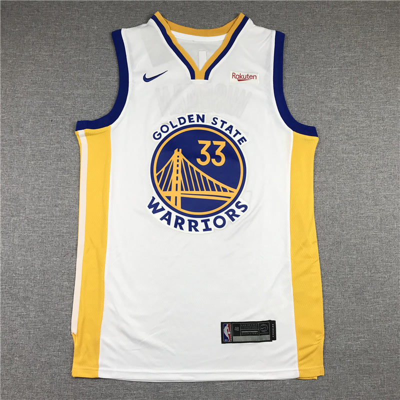 Men's Golden State Warriors James Wiseman White Fast Break Replica Player Jersey