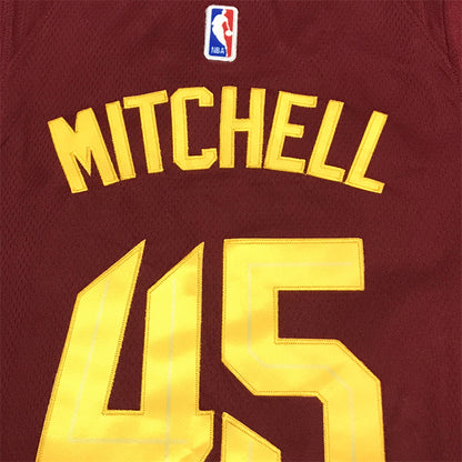 Men's Cleveland Cavaliers Donovan Mitchell #45 Burgundy Swingman Jersey - Icon Edition