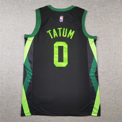 Men's Boston Celtics Jayson Tatum #0 Black 2024/25 Swingman Player Jersey - City Edition