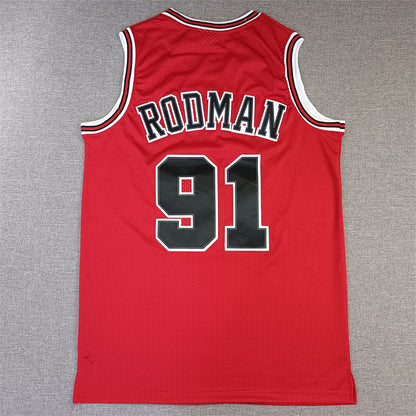 Men's Chicago Bulls Dennis Rodman Red 1997-98 Hardwood Classics Swingman Jersey