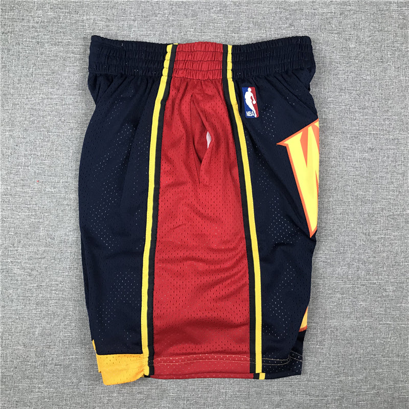 Men's Golden State Warriors Navy Hardwood Classics Throwback Basketball Shorts