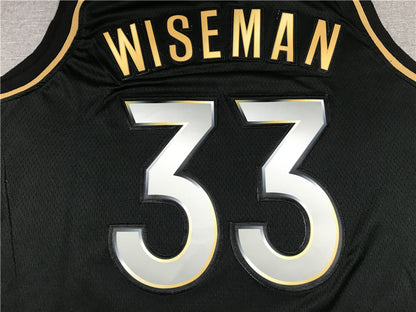 Men's Golden State Warriors James Wiseman #33 Black Classic Player Jersey