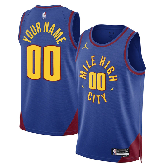 Men's Denver Nuggets Swingman Player Custom Jersey Blue