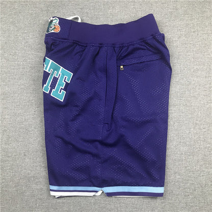 Men's Charlotte Hornets Purple Basketball Retro Shorts