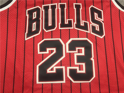 Men's Chicago Bulls Michael Jordan #23 Red Hardwood Classics Authentic Jersey