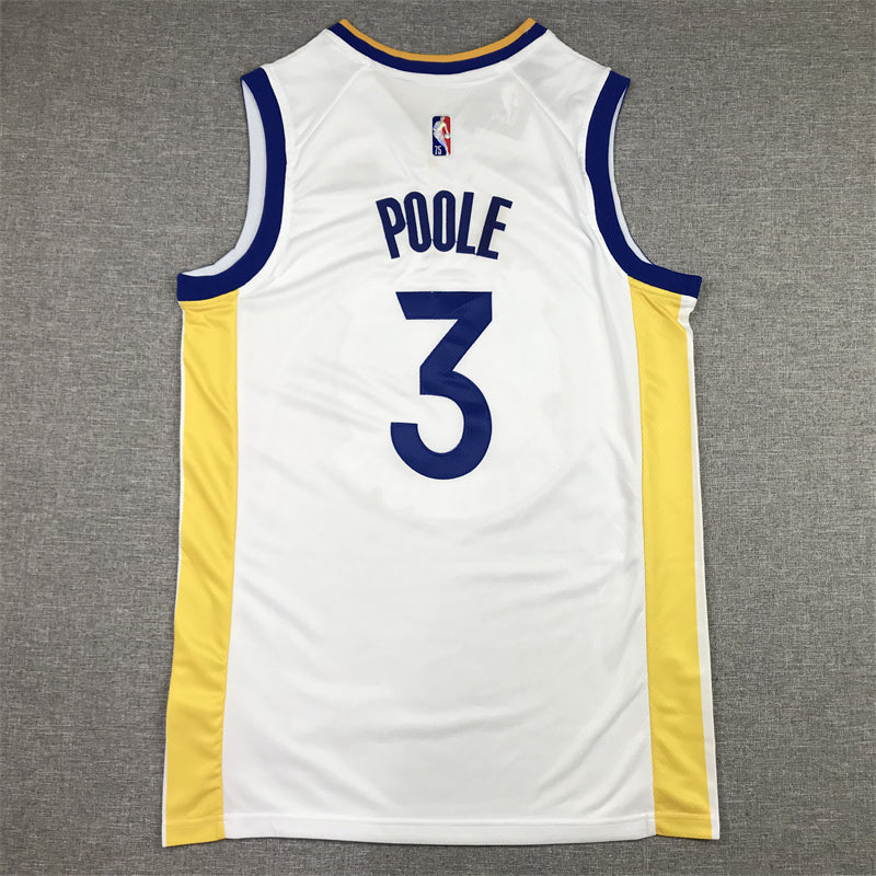 Men's Golden State Warriors Jordan Poole #3 White 2022/23 Swingman Jersey - Association Edition