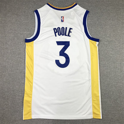 Men's Golden State Warriors Jordan Poole #3 White 2022/23 Swingman Jersey - Association Edition