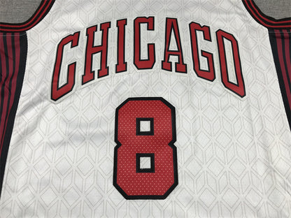 Men's Chicago Bulls Zach LaVine #8 White 2022/23 Swingman Jersey - City Edition