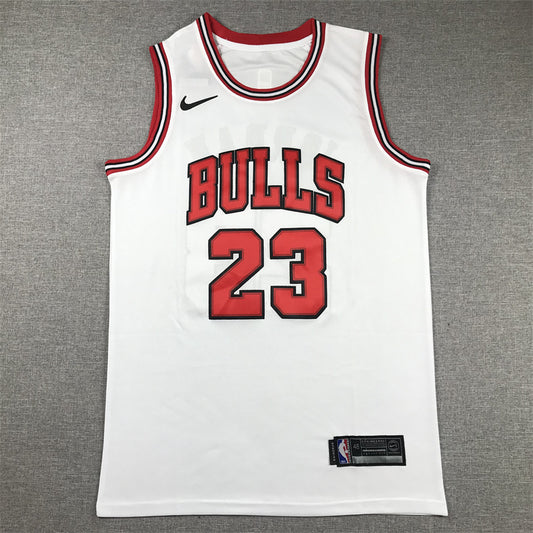 Men's Chicago Bulls Michael Jordan #23 White Fast Break Replica Player Jersey