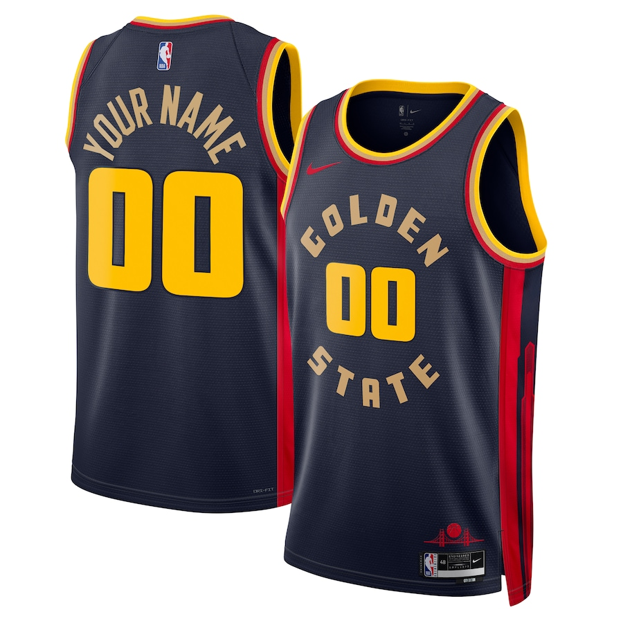 Men's Golden State Warriors Navy 2024/25 Custom Swingman Jersey - City Edition