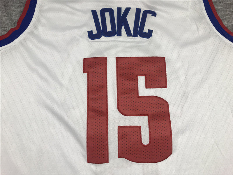 Men's Denver Nuggets Nikola Jokic #15 White Swingman Jersey - Reward version