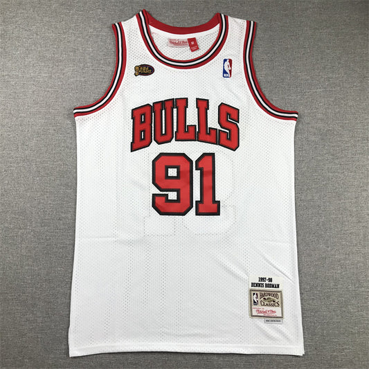 Men's Chicago Bulls Dennis Rodman 1997-98 Hardwood Classics Swingman Jersey