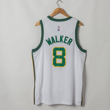 Men's Boston Celtics Kemba Walker #8 White Game Jersey