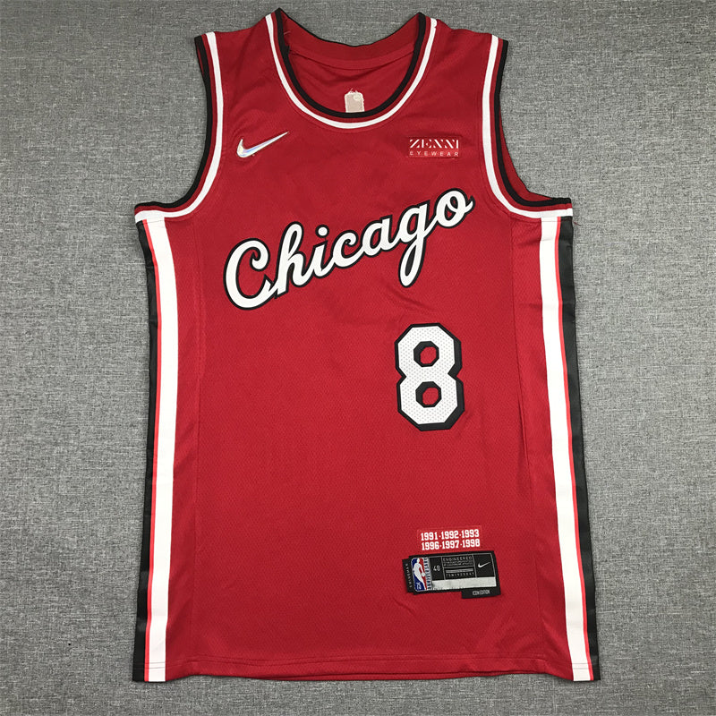 Men's Chicago Bulls Zach LaVine #8 Red 2021/22 Swingman Jersey