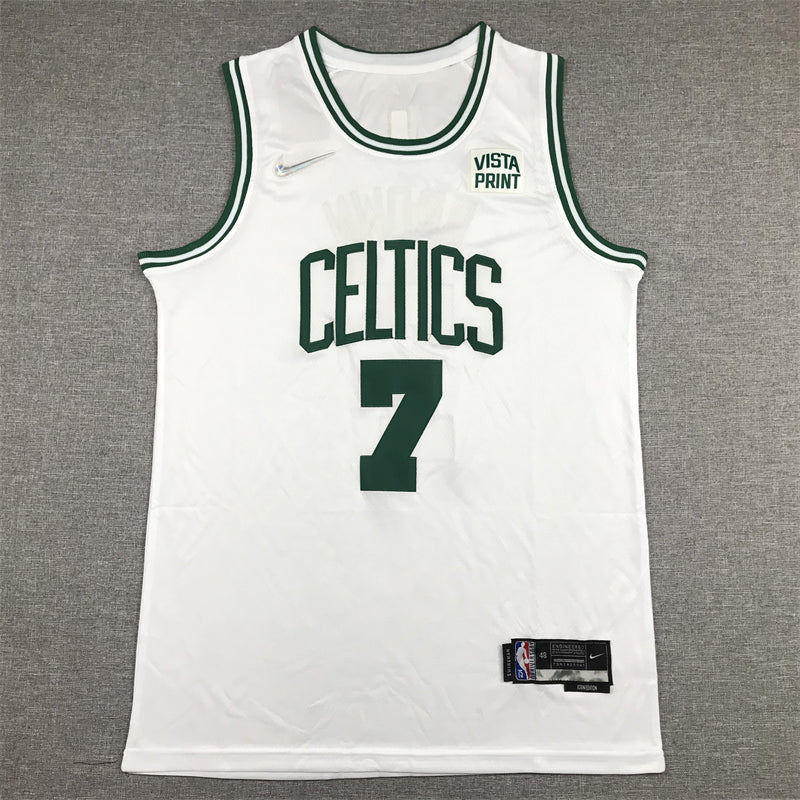 Men's Boston Celtics Jaylen Brown #7 White 2022/23 Swingman Jersey - Association Edition