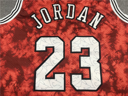 Men's Chicago Bulls Michael Jordan #23 Red Galaxy Swingman Jersey